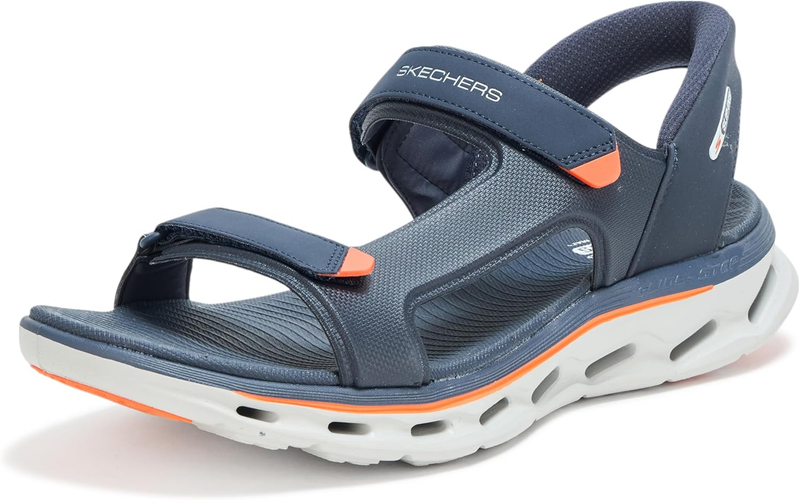 Skechers mens Hands Free Slip-ins Go Walk Glide Step 2.0 Quarter Strap Sandal