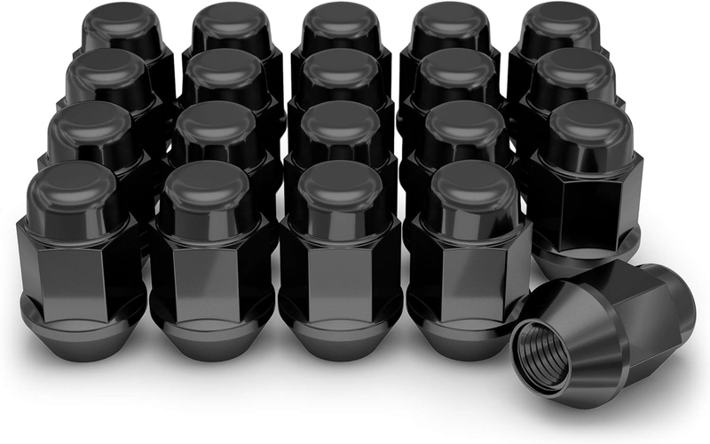 Tuercas Para Llantas Black Chrome M12X1.50 Bulge Bellota Tuercas, Paquete De 20