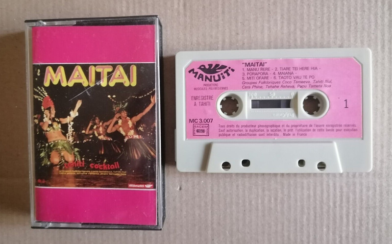 Maitai : Tahiti Cocktail Cassette 1979 Compil Manuiti Mc 3.007 Tahitian Groups