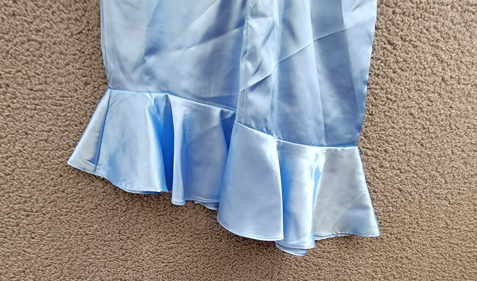 Rare Editions Sleeveless Imitation Pearl Halter Dress Big Girls 10 Blue Back Zip - Picture 14 of 16