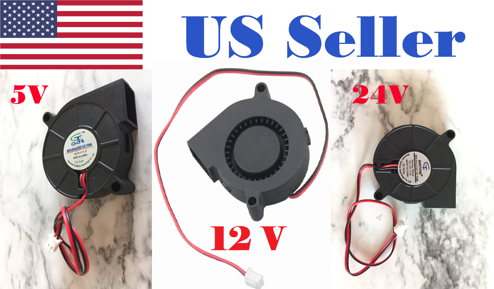 5V 12V 24V DC 50mm Blower Radial Cooling Fan Hotend Extruder For 3D Printer
