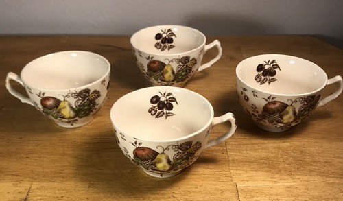 Lot of 4~Vintage Johnson Brothers AUTUMN'S DELIGHT Coffee / Tea CUPS
