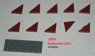 LEGO NEW 2x2 Dark Red Tile Triangular (10x) 6288635 Brick 35787