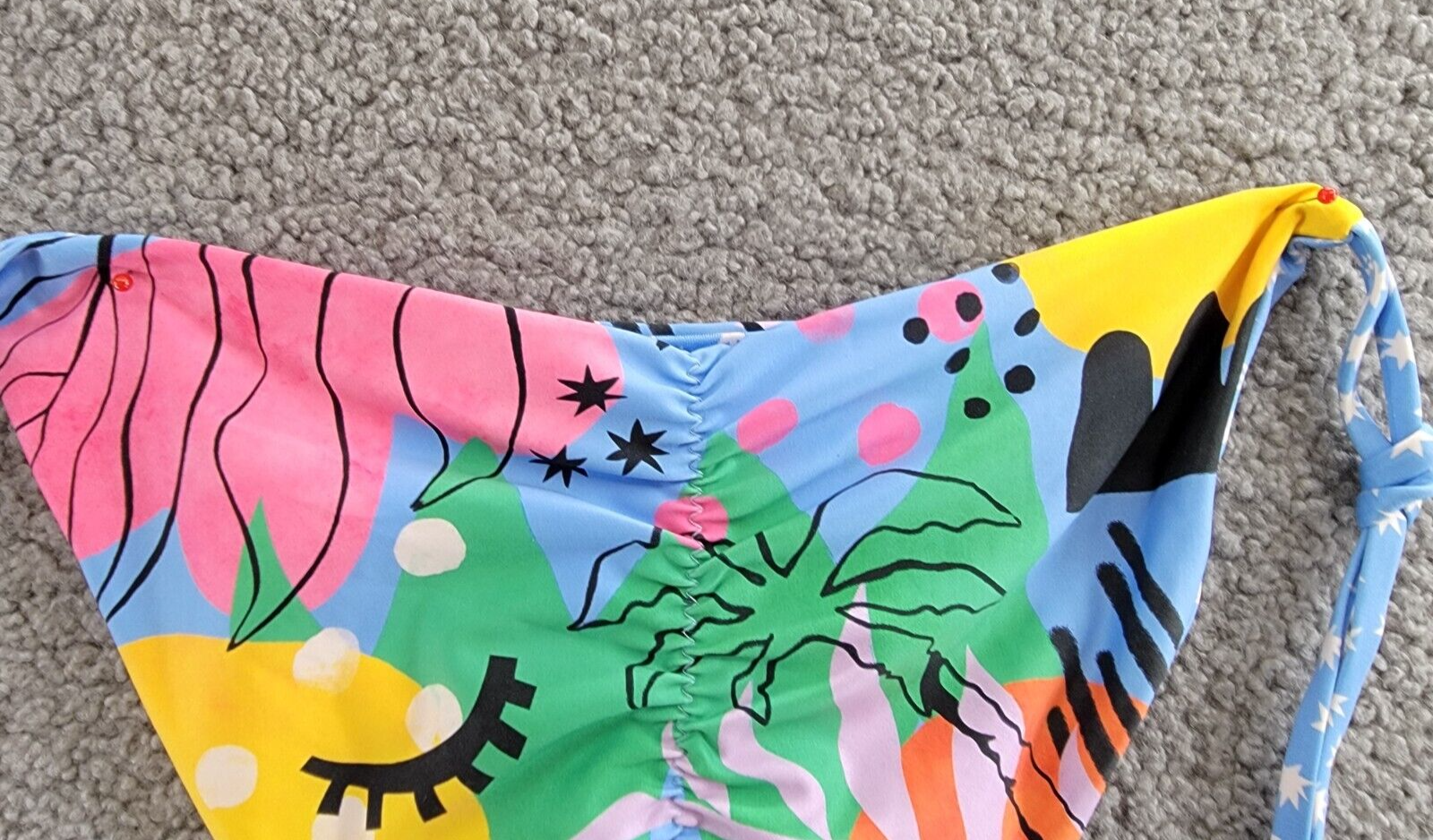 Agua Bendita Lolita Joo Bah Bikini Bottoms Women's XL Multi Ruched Back Side Tie - Picture 12 of 15