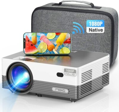 MOOKA Q6 Native 1080P WiFi Bluetooth 4K Projector 8500L Video Movie Theater Home