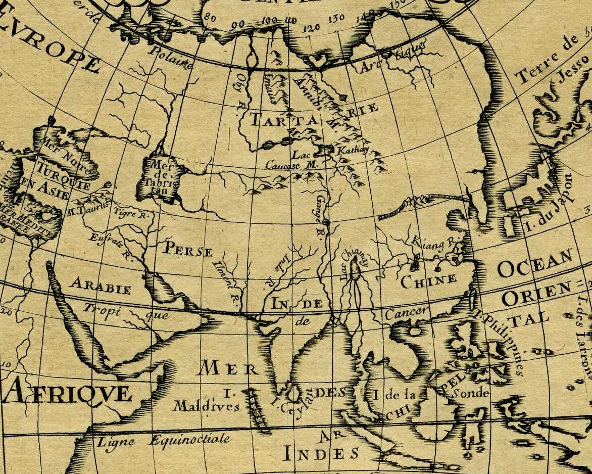 1683 Genuine Antique maps (2) Ancient & Modern Asia. A M Mallet