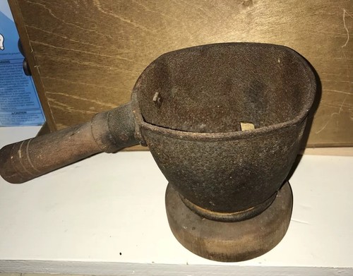 Cast Iron Hostess Hibachi With Wood Handle VINTAGE