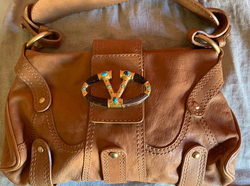 Valentino Garavani Strass Turquoise V Logo Calfskin Hobo Valentino Garavani Strass Turquoise V Logo Calfskin Hobo