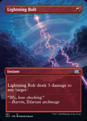 Lightning Bolt (Borderless) FOIL - Double Masters 2022 #361 NM
