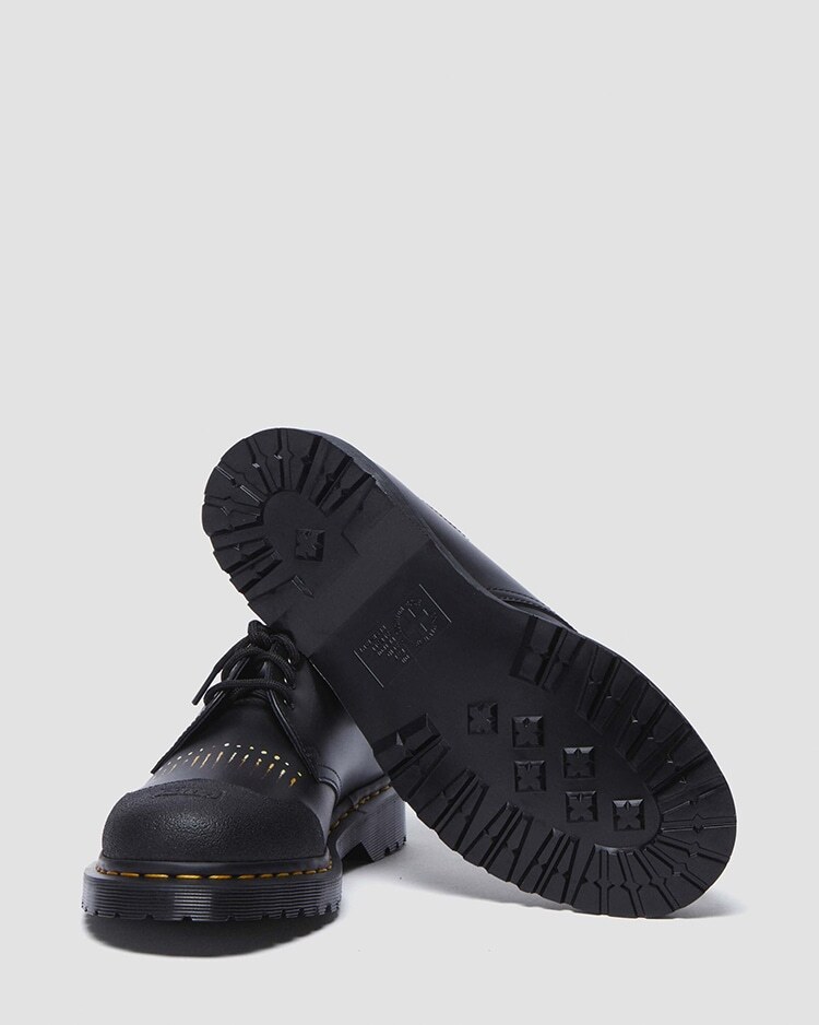 Pre-owned Dr. Martens 2024 Nine Inch Nails 1461 Backhand Leather Boots Mens From Japan In Black