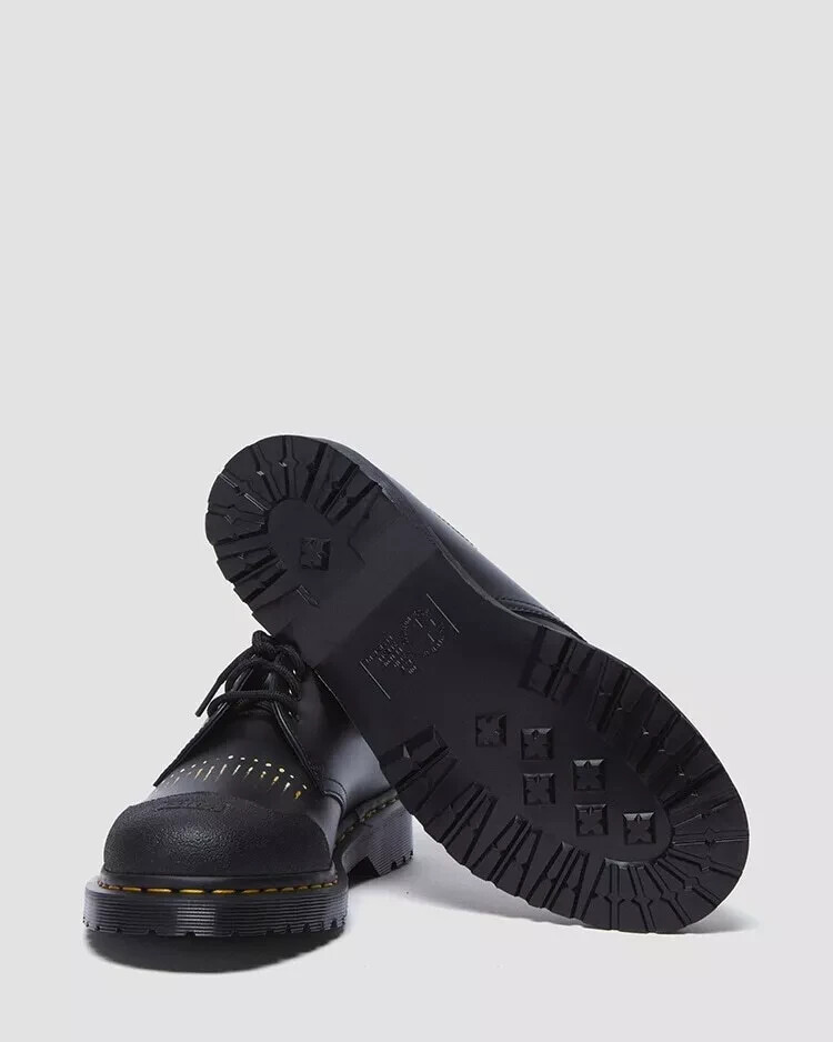 Pre-owned Dr. Martens 2024 Nine Inch Nails 1461 Backhand Leather Boots Mens From Japan In Black