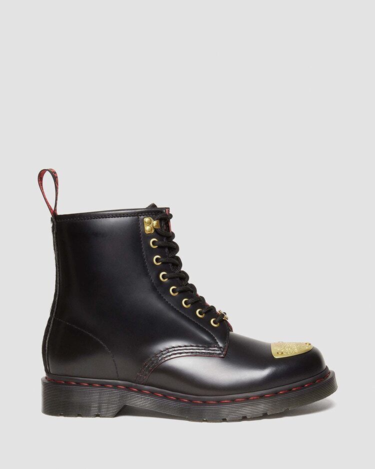 Pre-owned Dr. Martens' Dr. Martens 1460 Year Of The Dragon Yotd 8 Hole Boots Black+red 31722096 Us8