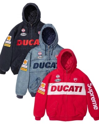 TLJ Supreme Ducati Hooded Denim Racing Jackets - Multi Color - Read Description