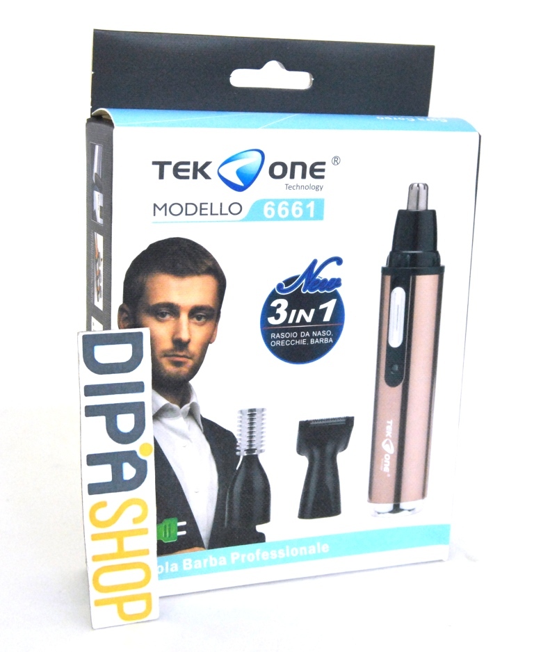 Rasoio Trimmer TeKone 6661 3in1 Regola Taglia Barba Peli Naso Orecchie hsb