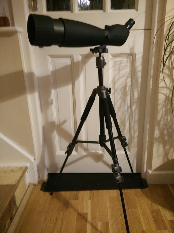 BRESSER 2575 x 90 45degree spotting scope with tripod and bag in