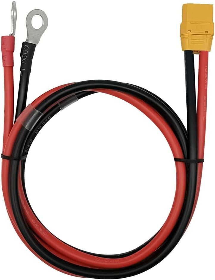 Conector XT90H-F Hembra con Cable Silicona 10AWG 100cm O-Ring