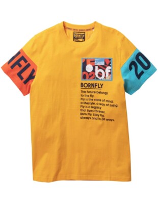 

Мужская футболка с графическим принтом Born Fly Gold Iconnomy, Золотой