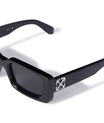 Pre-owned Off-white Oeri127s24pla0011007 Arthur Black Sunglasses In Gray