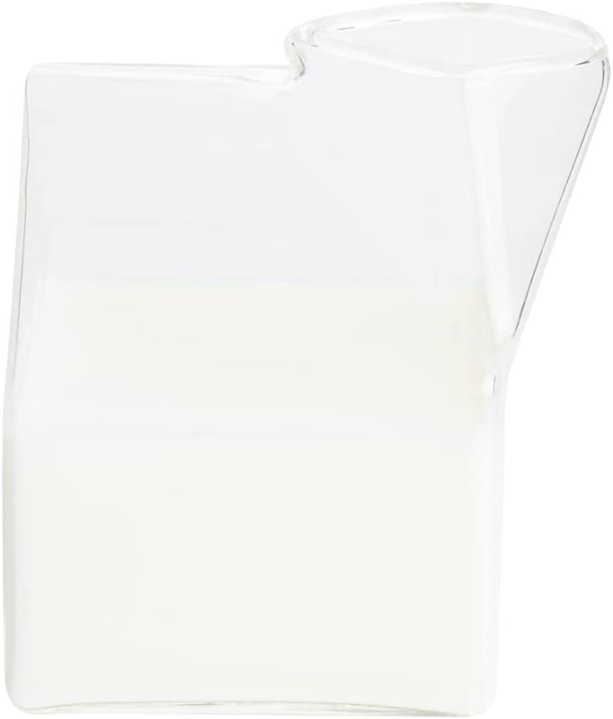12 Ounce Glass Milk Carton, 1 Reusable Milk Carton Creamer -