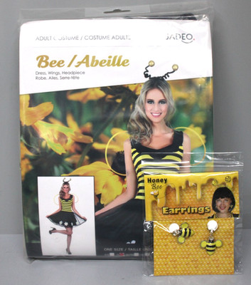 JADEO - Gelb-schwarzes Bienenkostüm für Damen Neu