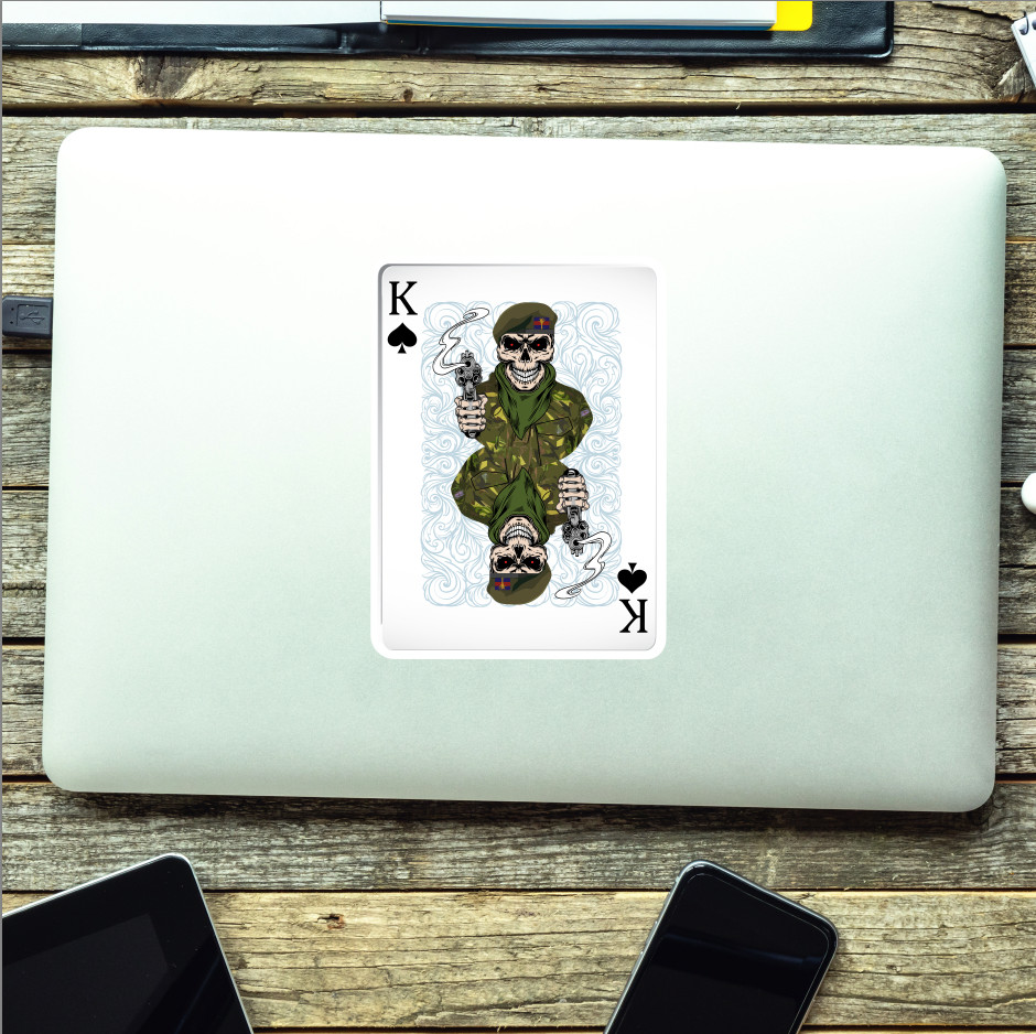 Welsh Guards King of Spades Waterproof Vinyl Sticker/Decal 10cm - Picture 2 of 4