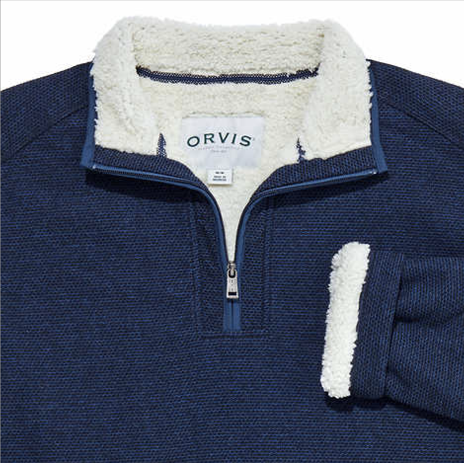 🔥🔥🔥HOT SALE 🔥🔥🔥Orvis Men’s Fleece Lined Quarter Zip Pullover