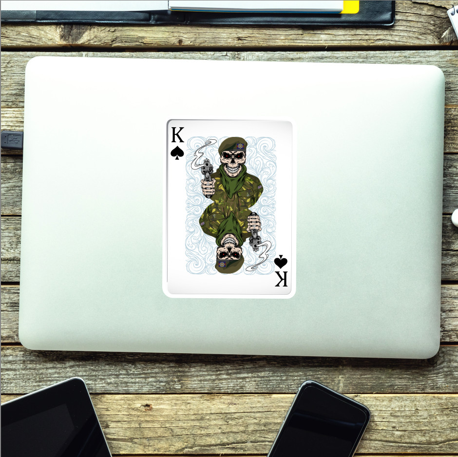 Scots Guards King of Spades Waterproof Vinyl Sticker/Decal 10cm - Picture 2 of 4