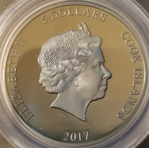 2017 Cook Islands Fantastic Beasts 1oz Black .999 Fine Silver Bullion PCGS PR69