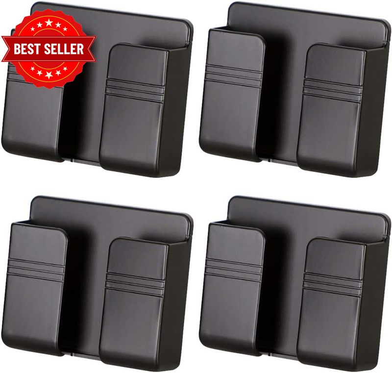 4PC Wall Mount Cell Phone Charger Holder, Adhesive Mobile Phone Wall Stand for C