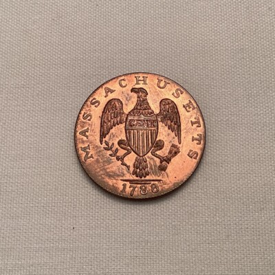 1788 Dated Massachusetts Colonial Cent Circa Evans Restrike