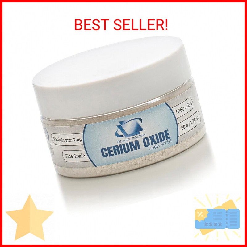 Glass Polish 90001 Cerium Oxide Fine Grade Glass Polishing Powder - TREO 95%