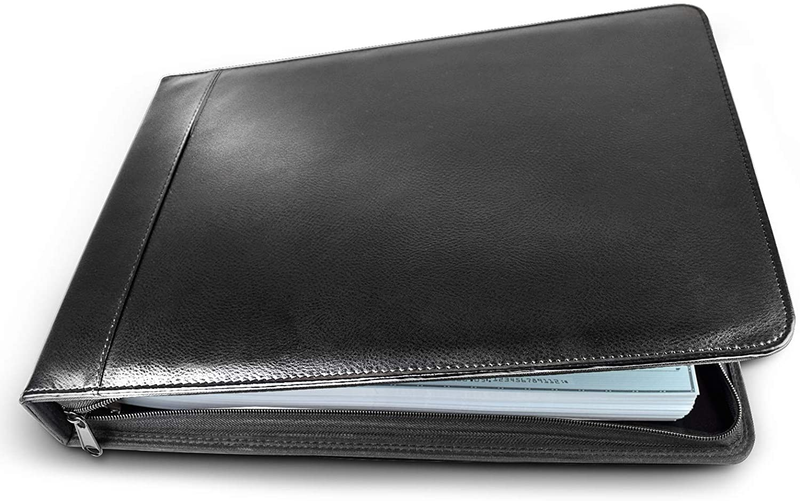 Executive Business Check Binder PU Leather 7 Ring Checkbook 