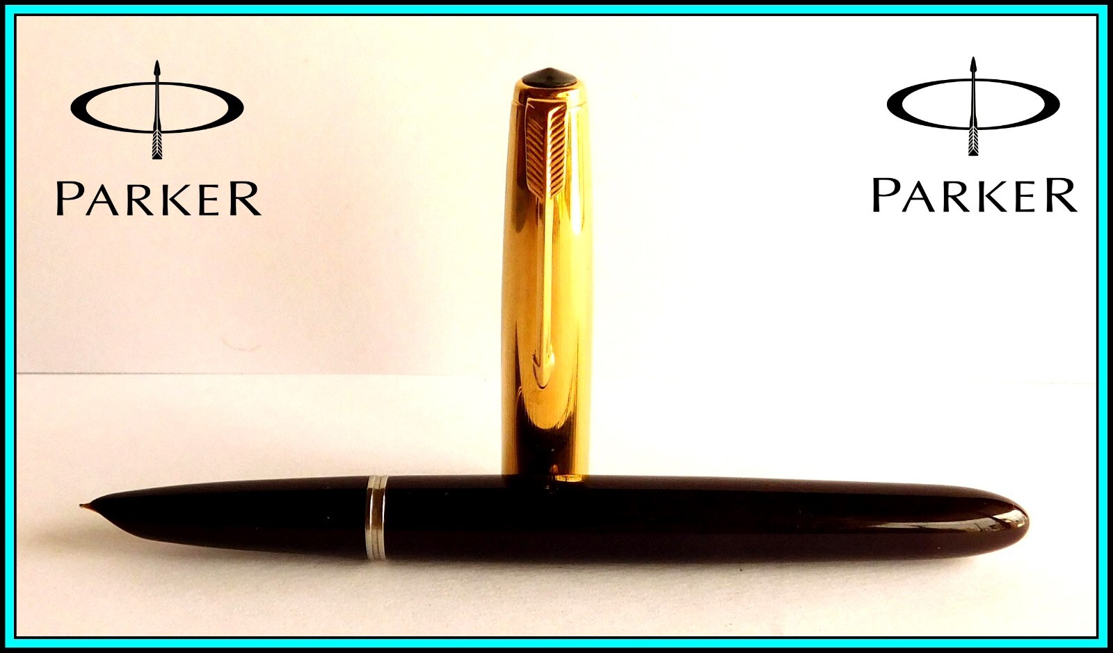 Vintage PARKER AEROMETRIC "51" Fountain Pen - BURGUNDY - 14K Gold Nib: MEDIUM Vintage PARKER AEROMETRIC "51" Fountain Pen - BURGUNDY - 14K Gold Nib: MEDIUM