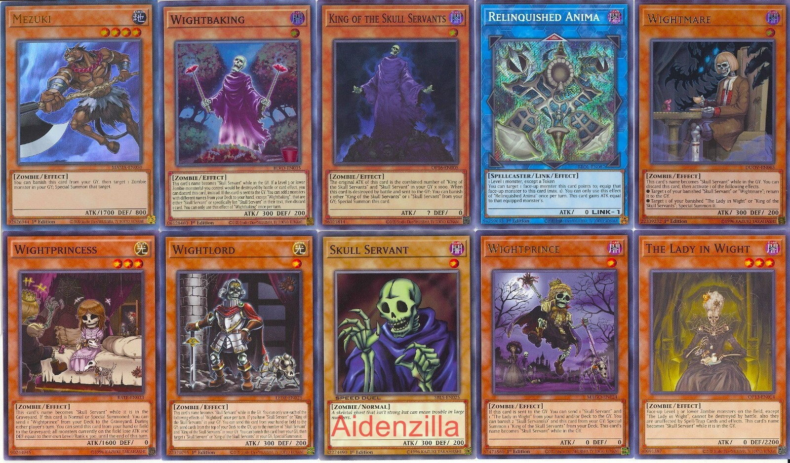 Yugioh Skull Servant Deck - Wightmare King Lady Wight Yugioh Skull Servant Deck - Wightmare King Lady Wight