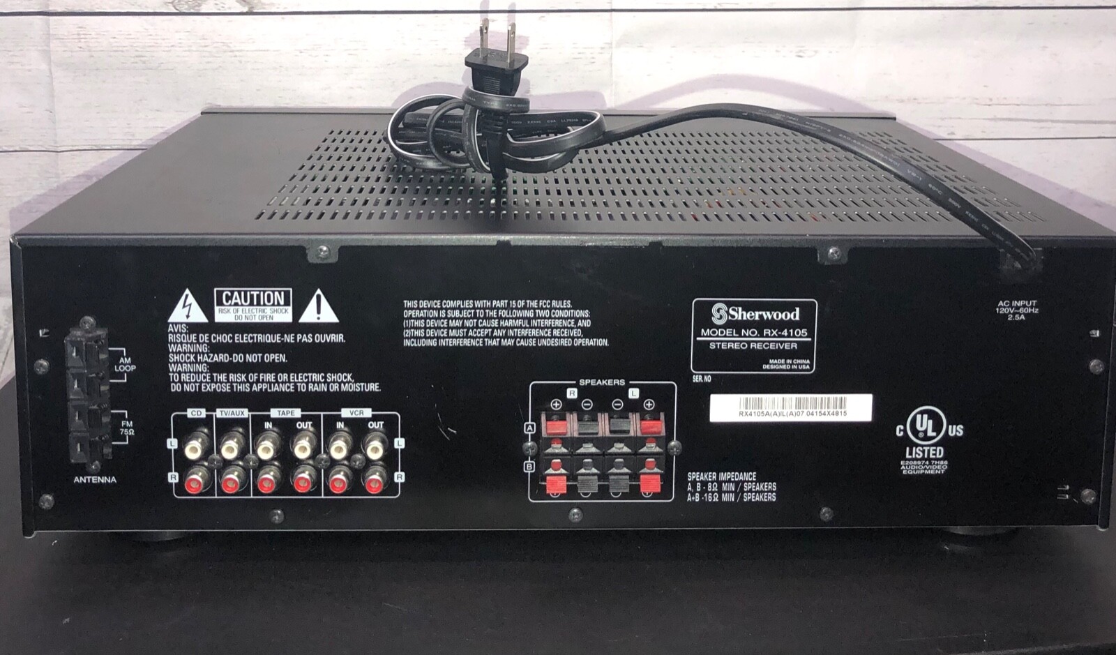 Sherwood RX 4105 2 Channel 100 Watt Receiver AM/FM Digital Stereo Receiver