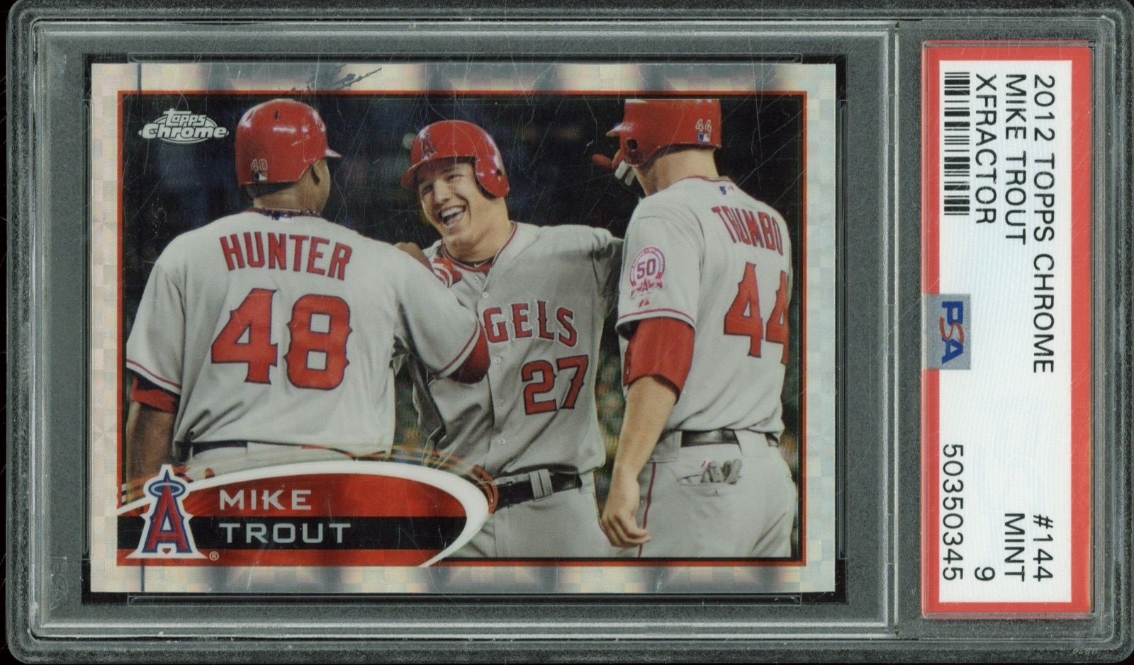 2012 Topps Chrome X-Fractor #144 Mike Trout Mint PSA 9