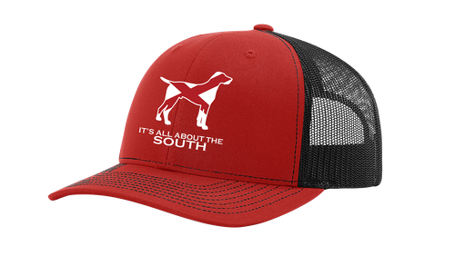 It's All About The South Alabama State Flag Filled Pointer Mesh Back Trucker Hat