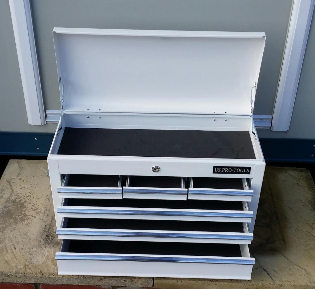 201 US PRO TOOLS WHITE AFFORDABLE TOOL STORAGE CHEST BOX TOOL BOX ...