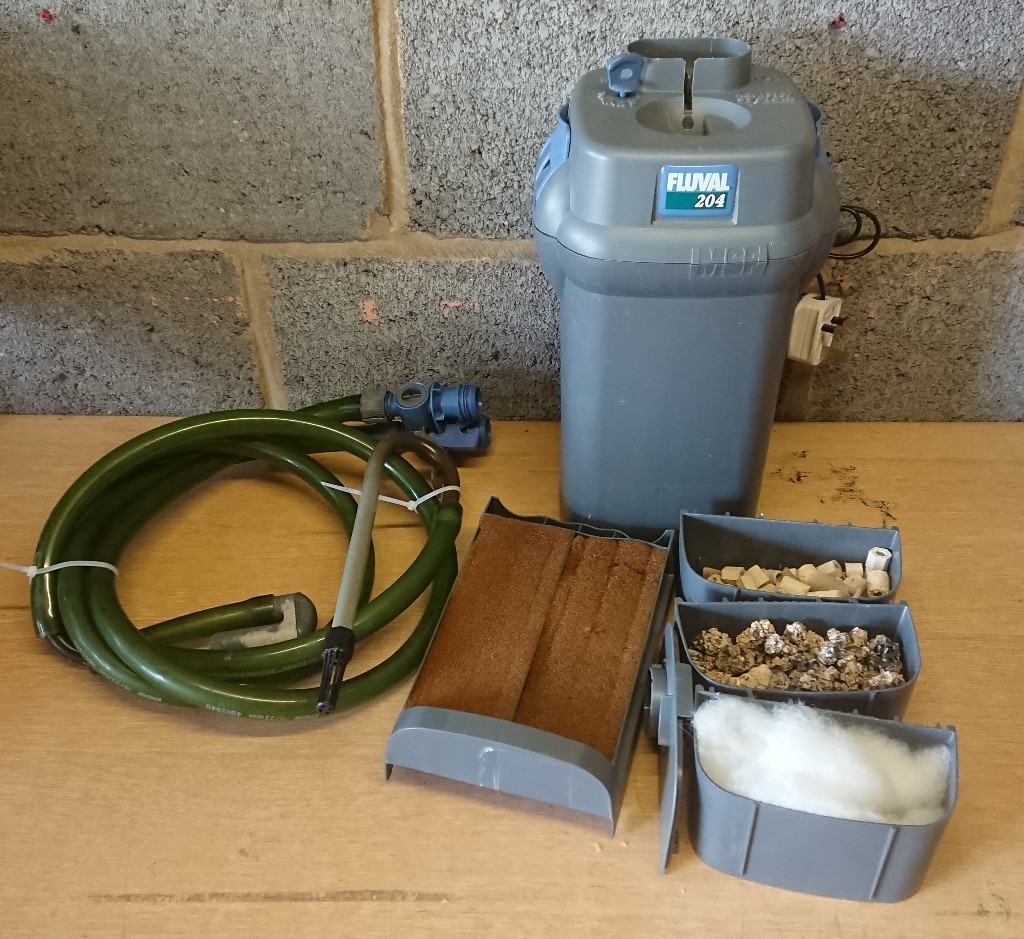 FLUVAL 204 EXTERNAL FILTER FOR FISH TANK / AQUARIUM WITH NEW SEAL AND ...