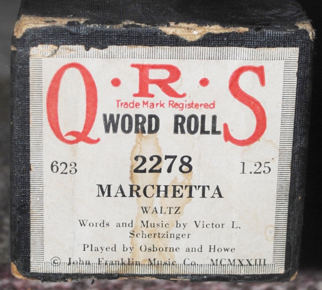 VINTAGE PIANO ROLL Q R S , 