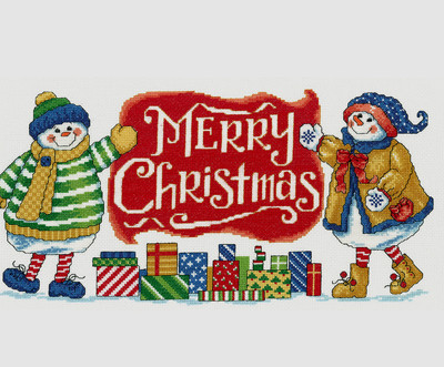 SNOWMAN HOLIDAY WELCOME SAMPLER CROSS STITCH CHART-IMAGINATING