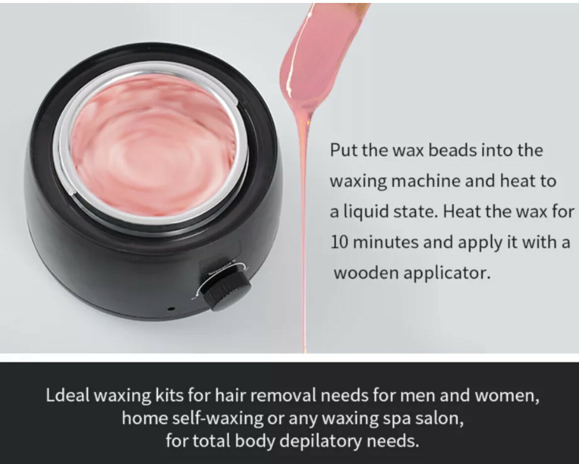 Hard Wax Beads Beans Waxing Depilatory Hair Removal Stripless 300G BAG FREE TOOL