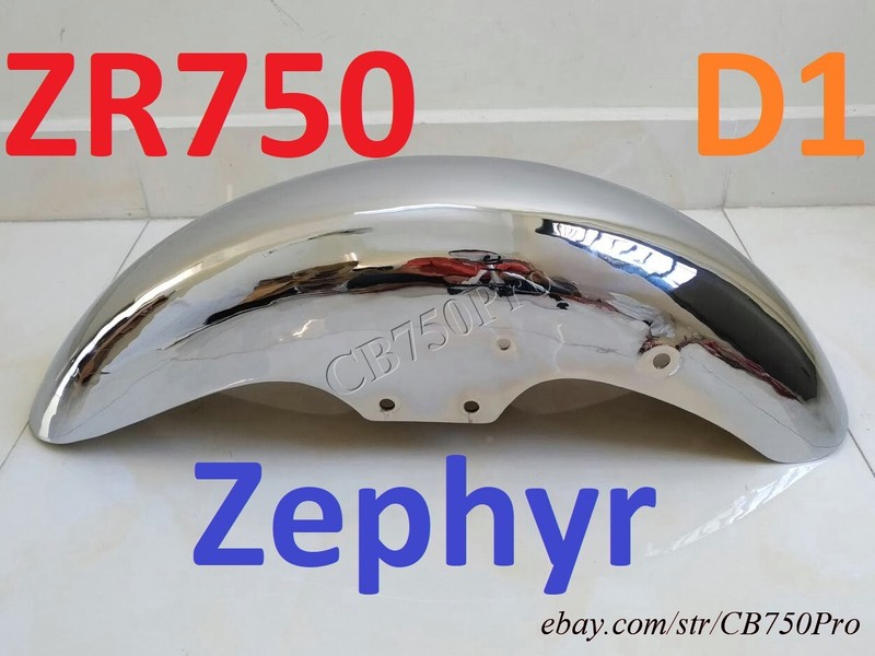 Kawasaki Zr750 D1-D2 Frontfender Zephyr 750 C1-C4 Modify Chrom KotflÃ¼Gel 91-99