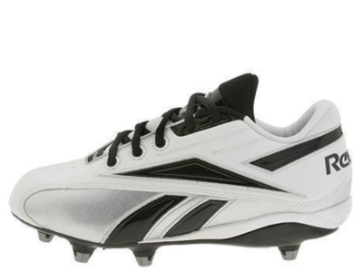 NEW REEBOK THORPE LOW D FOOTBALL SHOES CLEATS MENS 16 WHITE BLACK