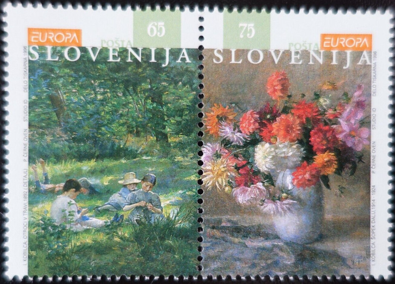 Timbres De SlovÃNie - Europa - Tableaux D' Ivana Kobilca NÂ°134/135 Neuf ** Mnh