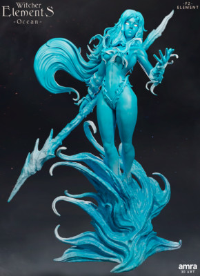Witcher Elements - Ocean 1/24 75mm Large scale resin model kit and base Amr
