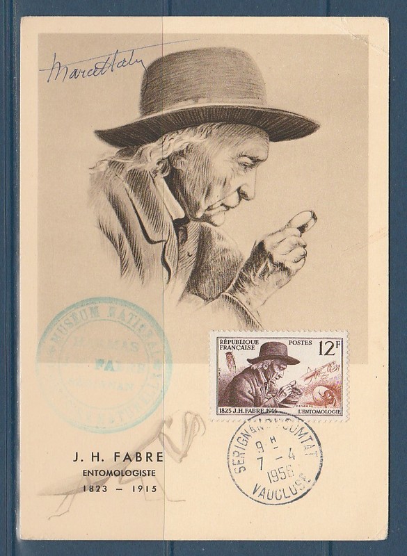Carte  1er Jour  Henri Fabre  84  SÃ©Rignan Du Comtat   1956