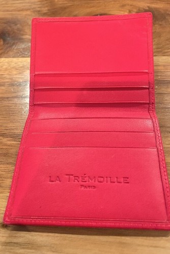 LA TREMOILLE Paris Red Multi Compartment Card Holder 3