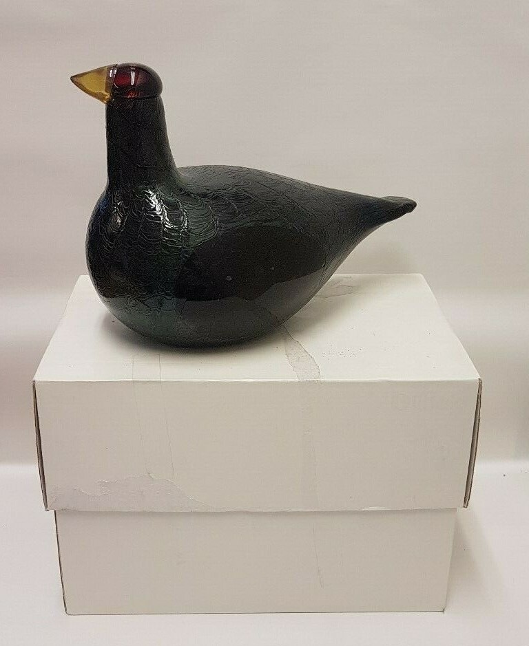 工芸品 OIVA TOIKKA Rusotintti Stora Enso 2005 Rusotintti Special bird for Stora Enso Oiva Toikka Iittala