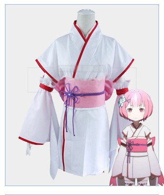 Re:Zero kara Hajimeru Isekai Seikatsu Ram Rem Childhood Kimono Cosplay Costume